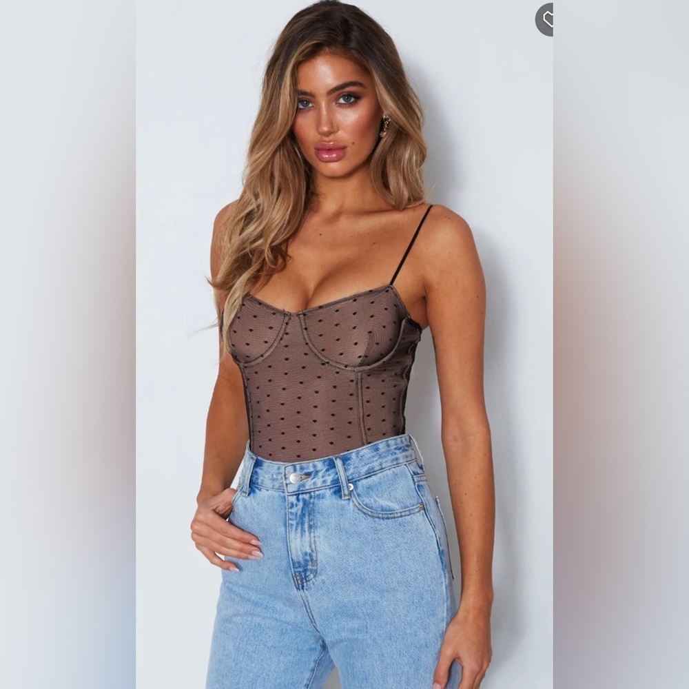 White fox boutique no looking back bodysuit black XS